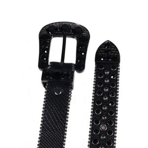 Nuevo estilo <span class=keywords><strong>All</strong></span> <span class=keywords><strong>Black</strong></span> Bling Mens Christmas Rhinestone Cinturones Diamante Cristal y remache Tachonado Rock <span class=keywords><strong>Star</strong></span> Cinturón de cuero - Product Image 6