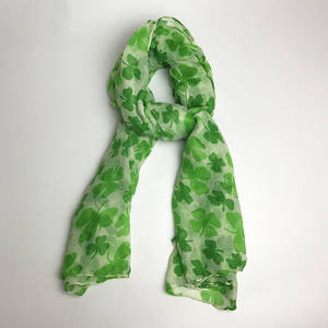 Green Irish <strong>St</strong>. <strong>Patrick's</strong> <strong>Day</strong> Scarf Voile Clover Shamrock Scarf Scarves for <strong>St</strong> <strong>Patrick</strong> <strong>s</strong> <strong>Day</strong> <strong>Accessories</strong> - Product Image 1