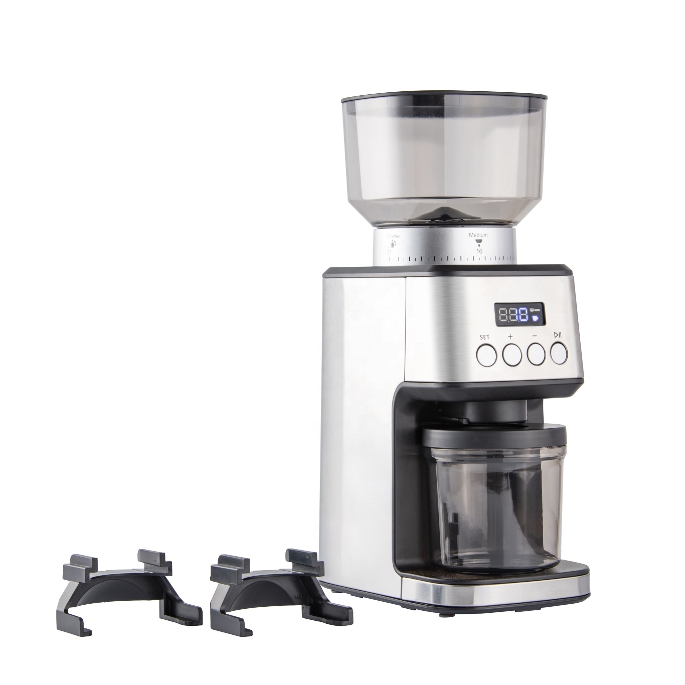 Moulin à café électrique Burr, broyage en céramique réglable avec