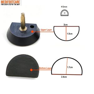 Puntali di Ricambio per Tacchi Alti, Riparazione Tacchi Scarpe - Cuscinetti Protettivi per Tacchi Spessi da Donna, Taglia Unica - Product Image 4