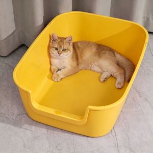 Grande litière semi-fermée pour chat, toilette extra-large pour chien, litière anti-odeur et anti-éclaboussures, toilette pour chat, transfrontalier - Product Image 1