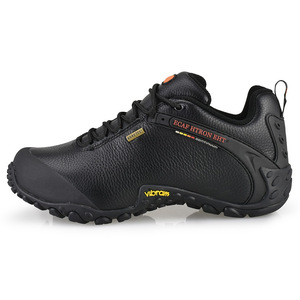 Meilleures ventes de bottes de randonnée pour hommes, vente en gros, cuir véritable, imperméables, chaussures de sport d'escalade, été/hiver, semelle en caoutchouc/EVA - Product Image 1