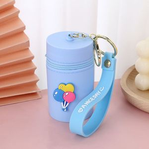 Min Children's Silicone Eco Friendly Bucket Bag Versatile Zero Wallet Earphone Case Cute - Product Image 3