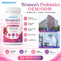 Kapsul, Tablet, dan Bubuk Probiotik Synbiotik Lactobacillus Label Pribadi untuk Wanita OEM 40 CFU untuk Keseimbangan pH & Pencernaan Wanita