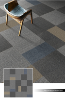 Carreaux de moquette en PP résistant à l'usure Bureau commercial Tapis de bibliothèque personnalisé Carreaux de sol de bureau insonorisés Tapis carré