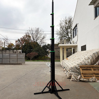 Mât télescopique de levage manuel robuste de 5M 6M pour caméra, tour d'éclairage LED et antenne de communication mobile