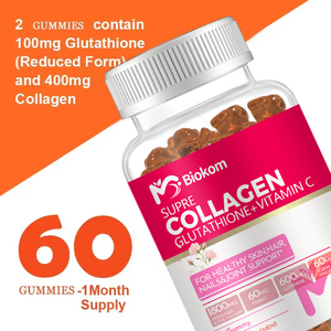 Private label vegano Anti invecchiamento glutatione collagene Glow gommoso orso integratore con vitamina C per la pelle sbiancante <span class=keywords><strong>capelli</strong></span> e unghie - Product Image 4