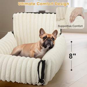 Porte-<span class=keywords><strong>chien</strong></span> multifonctionnel pour <span class=keywords><strong>voiture</strong></span> avec housse amovible et lavable, lit de voyage pour animaux de compagnie avec laisse de sécurité, siège auto portable pour <span class=keywords><strong>chien</strong></span> - Product Image 5