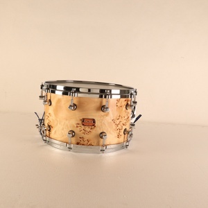 Chrome Burl Maple Snare Drum 14x8 <strong>Jazz</strong> and Stage Percussion with Electroplated Hardware and Exotic Wood Shell - Product Image 4