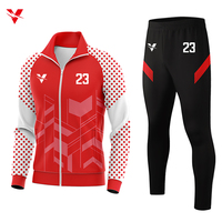 Survêtement de Football Personnalisé à Zip Intégral en Gros, Manches Longues, Entraînement, Jogging, Tenue de Sport, Équipe de Football WX202530
