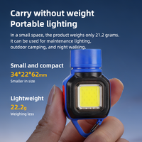 Nouvelle lampe latérale super lumineuse mini 800 lumens, torche LED de poche avec COB latéral, lampe torche EDC pour le camping et la randonnée