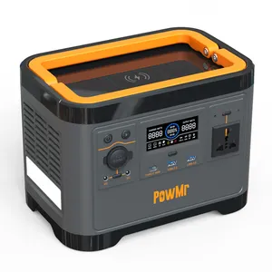 PowMr ev açık güneş enerjisi bankası 600W 120V/240V 577AH kablosuz şarj lityum pil elektrik kesintileri taşınabilir güç tedarik