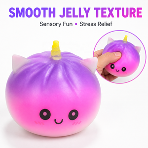Jouet Squishy Licorne Chat Mignon à Remontée Lente, Balle Anti-Stress Kawaii, Jouet de Décompression Fidget pour Enfants et Adultes - Product Image 3