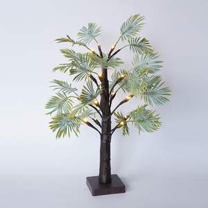 Decorazioni LED palma albero di natale luce bianca calda fino albero di natale batteria USB alimentato da palma artificiale decorazione da tavolo - Product Image 4