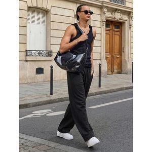 Men's Casual Baggy Pants Wide Leg Breathable <b>Joggers</b> With Pockets Streetwear Travel Pants - Product Image 4