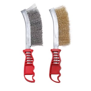 Cepillo de Limpieza Doméstica Antideslizante con Mango de Plástico PP, Flexible, Mini, de Acero al Carbono, Latón, Acero Inoxidable, Alambre de Nylon Rojo para Rascar - Product Image 4