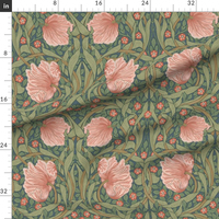 Tissu en Chiffon Imprimé Feuilles et Fleurs Style Victorien Écologique Pimpernel pour Robes de Filles