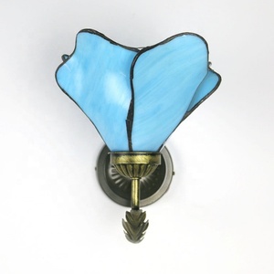 Lámpara de Pared con Pantalla de Vidrio Teñido Hecha a Mano LongHuiJing, Lámparas de Pared con Forma de Flor Europea, Lámparas de Pared Tiffany - Product Image 3