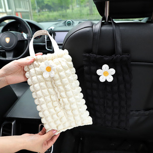 Car Headrest Tissue Holder With Bear Face Design Hanging Storage <b>Bag</b> For Car Seat Back Dual Purpose Vehicle Use - Product Image 2