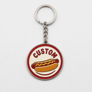 Llaveros Personalizados al por Mayor de Aleación de Zinc con Diseño de Hot Dog, Souvenir con Diseño de Comida Deliciosa, Decoración para Amantes de la Comida - Product Image 3