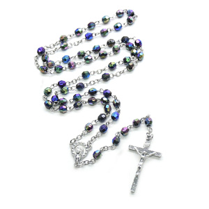 Chapelet catholique en cristal, 7 pièces, collier avec croix, religieux, dans la communion, pour prière Promotion - Product Image 6