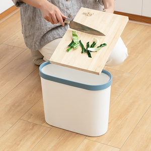 Thời Trang Nhà Bếp Văn Phòng Đứng Hình Chữ Nhật Thùng Rác Có Thể Với Thiết Kế Góc Nhựa Phụ Kiện Lưu Trữ Chất Thải Thùng - Product Image 4