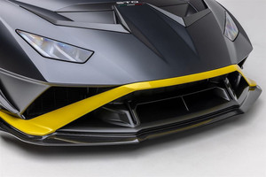 ชุดแต่งคาร์บอนไฟเบอร์สไตล์ Vors สำหรับ Lamborghini STO สภาพใหม่ ประกอบด้วยลิ้นกันชนหน้า ดิฟฟิวเซอร์ สเกิร์ตข้าง และฝากระโปรง - Product Image 2