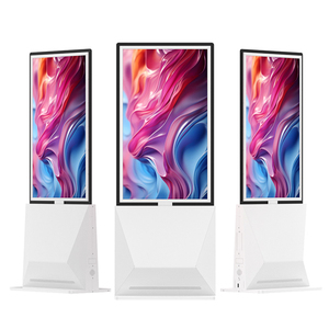 OEM Factory Direct Sale Floor Standing <strong>Kiosk</strong> Ultra-thin Transparent Dual Screen <strong>LCD</strong> Display Indoor Double Sided Digital Signage - Product Image 1