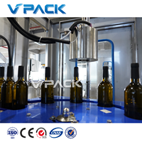 Bouteille en verre 3 en 1 automatique de 750ml, pour bouteilles de vin rouge brillant, machine de remplissage et de remplissage des plantes