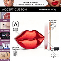 Lot de 2 gloss liquides double face waterproof et crayons à lèvres, ingrédients minéraux, marque privée personnalisée, kit de maquillage 2 pièces pour startups