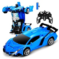 Coche Teledirigido Transformable KK Best de 36 cm (14 Pulgadas), Juguete de Robot Deformable, Nuevo y Mejor Regalo de Navidad para Niños, Ensamblaje con Control Remoto