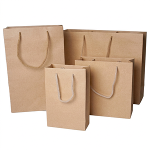 High Quality Brown Kraft Paper Gift <b>Bags</b> with Handles Mixed Sizes Bulk Supply From Vietnam Company - Product Image 1
