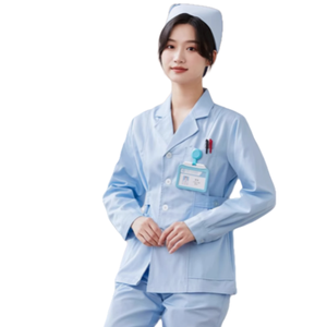 <span class=keywords><strong>Mezza</strong></span> cappotto bianco estivo uniforme da lavoro per gli uomini sottile separato camicia da infermiera dentale per i medici nelle cliniche ospedaliere - Product Image 6