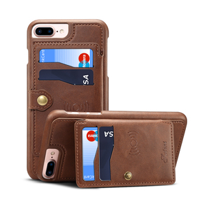 A prueba de golpes caso de cartera de cuero pu puede palo soporte de coche de caso para el iphone 7 plus para iphone 8 plus - Product Image 3
