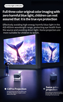 Proyector Inteligente C8pro Android 9 3D, 4000 Lúmenes, 4K 1080P LCD, Lente de Enfoque Automático, Altavoces Integrados para Educación en el Hogar y Oficina