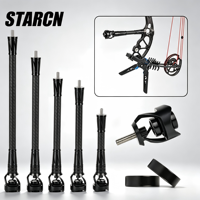 Stabilisateur d'arc en fibre de carbone STARCN - Amortisseur harmonique avec poids amovibles, plusieurs tailles - Amortissement des vibrations pour arc composé