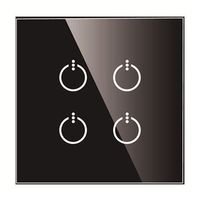 Custom Smart Home System Wall Touch Light Switch Glass Tempered Silk Screen Print Glass Touch Screen Glass Panel