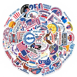 Autocollants personnalisés 50 pièces/paquet, <span class=keywords><strong>film</strong></span> de protection pour téléphone, autocollant pour ordinateur portable, autocollant en vinyle drapeau américain 250 ans d'anniversaire pour la décoration - Product Image 5