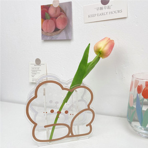 <span class=keywords><strong>Porte</strong></span>-stylo créatif en forme d'ours de dessin animé, design mignon et simple, rangement de papeterie pour étudiants, boîte de rangement cylindrique pour pinceaux de maquillage de bureau - Product Image 6