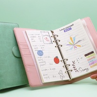 Planificateur Organisateur PU Cuir Feuilles Mobiles Budget Binder Avec Boucle Cash Enveloppes Notebook