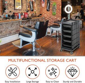 Carrito Rodante para Salón de Belleza y Spa, Carro de Herramientas para Peluquería, Barbería, Tienda, Sala de Estar, Taller - Product Image 5
