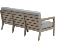 Ensemble de salle à manger et de conversation moderne en aluminium Home Sustain, 4 pièces, avec table basse confortable, finition marron, pour extérieur, 5 places