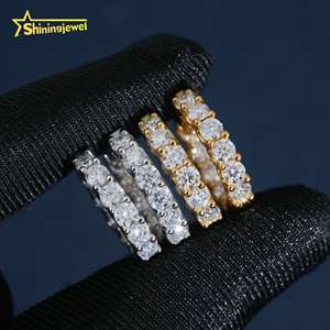 ต่างหูแถวเดียว3มม. ห่วงเครื่องประดับแร็ปเปอร์925ต่างหูเงินแข็ง - Product Image 1