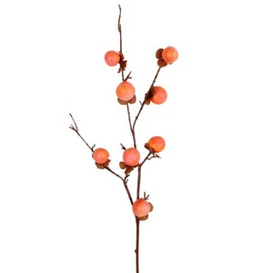 ดอกไม้ประดิษฐ์รูปผลไม้ลูกพลับจำลอง ยี่ห้อ Qihao ทำจากโฟม 8 หัว ทรงกลม สำหรับตกแต่งบ้านช่วงปีใหม่ - Product Image 5