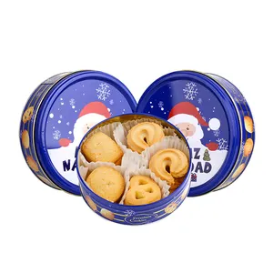 Christmas oem cookies tin Biscuits christmas danish butter cookies