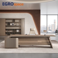 Solution de mobilier de direction EGROspace, bureau de direction en forme de L, élégant et luxueux, bureau de direction exécutif