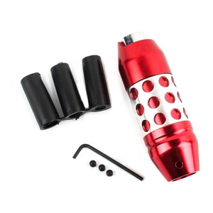 JDMotorsport88 Universal Mobil Aluminium <span class=keywords><strong>Automatic</strong></span> Gear Stick <span class=keywords><strong>Shifter</strong></span> Menangani Pergeseran Knob dengan Tombol - Product Image 2