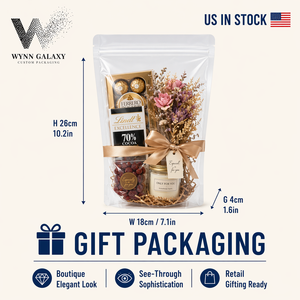 Fast Ship USA Clear Laminated Stand Pouch 18*26*4cm 7.1*10.2*1.6in <b>Zip</b> <b>Lock</b> Resealable Transparent Rice Grain Coffee Nut <b>Bag</b> - Product Image 3