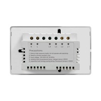 Interruptor táctil WiFi de 2 botones para EE. UU., 220 V, control remoto, compatible con Alexa y la aplicación Google Smart Life, interruptor de pared