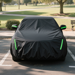 <span class=keywords><strong>Accessoires</strong></span> de voiture OEM 210D 190T modèle universel étanche et protection UV peut être personnalisé LOGO bâche de voiture - Product Image 4